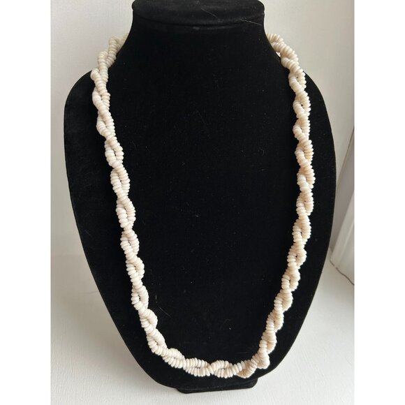 Genuine Puka Shell Necklace 15 inch length with 5mm shells 109 grams NO CLASP - Picture 2 of 5